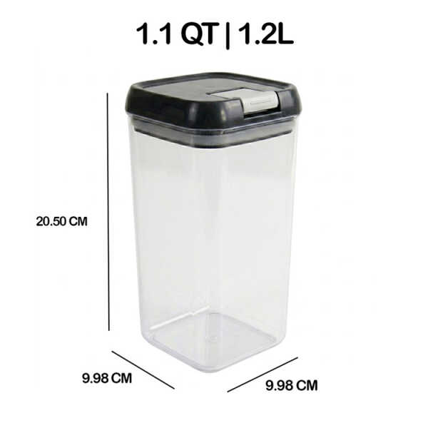 5PCS PLASTIC FOOD STORAGE CONTAINER SET (1X1.9L | 1X1.2L | 2X0.8L | 1X0.5L) | NVO-0324 - Image 