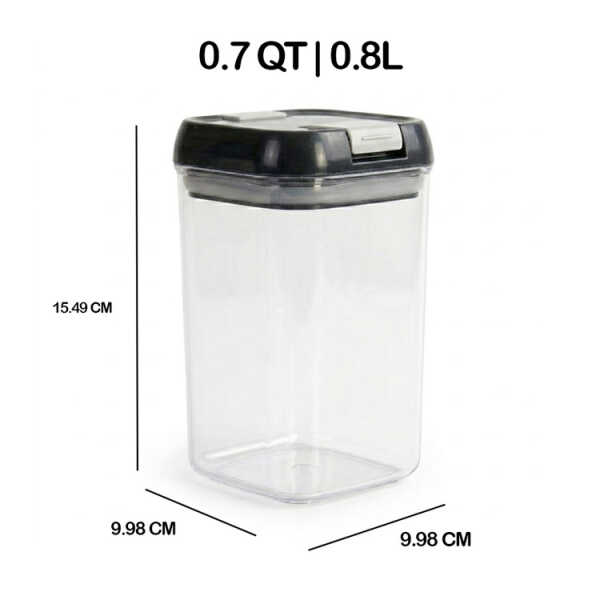 5PCS PLASTIC FOOD STORAGE CONTAINER SET (1X1.9L | 1X1.2L | 2X0.8L | 1X0.5L) | NVO-0324 - Image 