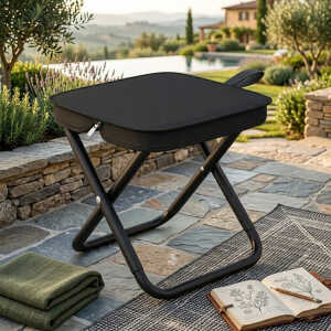 MINI PORTABLE FOLDING CAMPING STOOL W/ STORAGE POUCH | NVO-0376 - Image 