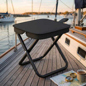 MINI PORTABLE FOLDING CAMPING STOOL W/ STORAGE POUCH | NVO-0376 - Image 
