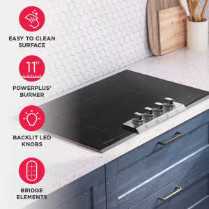 FRIGIDAIRE PROFESSIONAL 4 BURNER 30" INDUCTION COOKTOP BLACK | PCCI3080AF - Image 