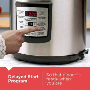 BLACK & DECKER 6QT/5.7L ELECTRIC PRESSURE COOKER SILVER 1000W-120V | PR100SD - Image 