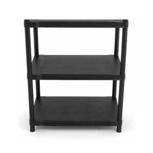 4 TIER BLACK SHELVING UNIT STORAGE ORGANIZER | PTR-08 - Image 