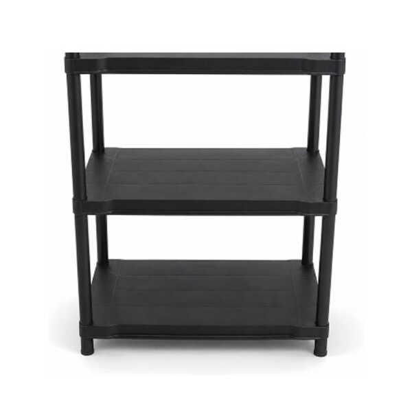 4 TIER BLACK SHELVING UNIT STORAGE ORGANIZER | PTR-08 - Image 
