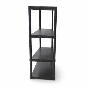 4 TIER BLACK SHELVING UNIT STORAGE ORGANIZER | PTR-08 - Image 