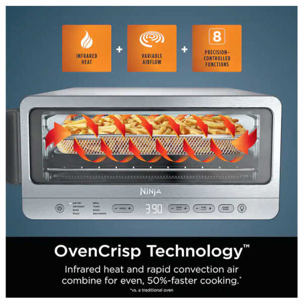 NINJA FLIP 8-IN-1 AIR FRYER & TOASTER OVEN, SS | SP151 - Image 