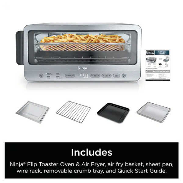 NINJA FLIP 8-IN-1 AIR FRYER & TOASTER OVEN, SS | SP151 - Image 