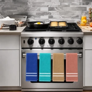 CASA LUX 4PCS COTTON KITCHEN TOWEL SET | STMP-2 - Image 