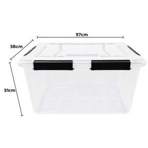 HOMESTAR PLASTIC 50L STORAGE BOX WITH LID | TG51513 - Image 