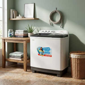 SANKEY 13KG TWIN TUB WASHING MACHINE WHITE 110V | WM-1320PH - Image 