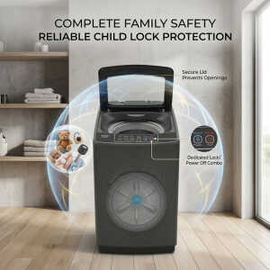 SANKEY 10.8 KG TOP LOAD WASHER W/ IMPELLER BLACK 110V | WM-A1090PS - Image 