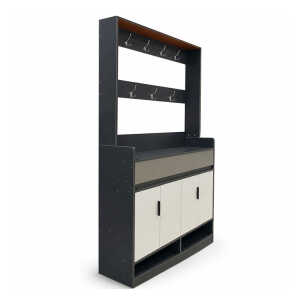 SHOE RACK WITH COAT HANGER & STORAGE CABINET | XG008520 - Image 