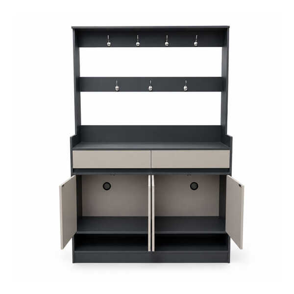 SHOE RACK WITH COAT HANGER & STORAGE CABINET | XG008520 - Image 