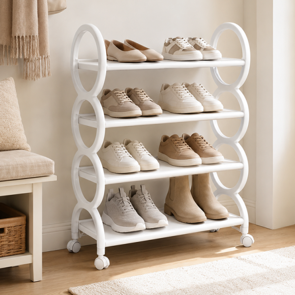 SIMPLE MULTIFUNCTIONAL 4-TIERS SHOE RACK 57X19X72CM | FSK10444 - Image 