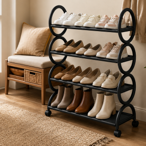 SIMPLE MULTIFUNCTIONAL 4-TIERS SHOE RACK 57X19X72CM | FSK10444 - Image 