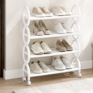SIMPLE MULTIFUNCTIONAL 4-TIERS SHOE RACK 57X19X72CM | FSK10444 - Image 