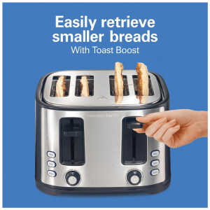HAMILTON BEACH 4-SLICE EXTRA-WIDE SLOTS TOASTER | 24633G - Image 