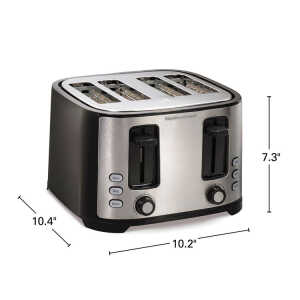 HAMILTON BEACH 4-SLICE EXTRA-WIDE SLOTS TOASTER | 24633G - Image 