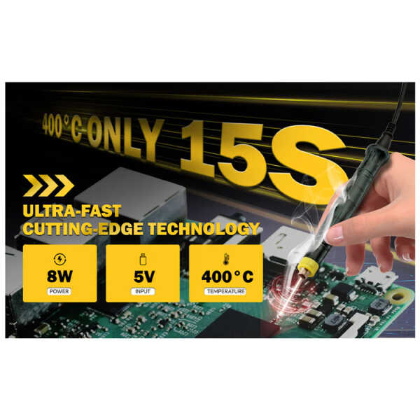NIPPON AMERICA 8W-5V USB SOLDERING IRON, 2-IN-1 HEATING ELEMENT | 79B8W-USB - Image 