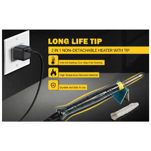 NIPPON AMERICA 8W-5V USB SOLDERING IRON, 2-IN-1 HEATING ELEMENT | 79B8W-USB - Image 
