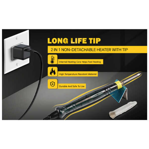 NIPPON AMERICA 8W-5V USB SOLDERING IRON, 2-IN-1 HEATING ELEMENT | 79B8W-USB - Image 