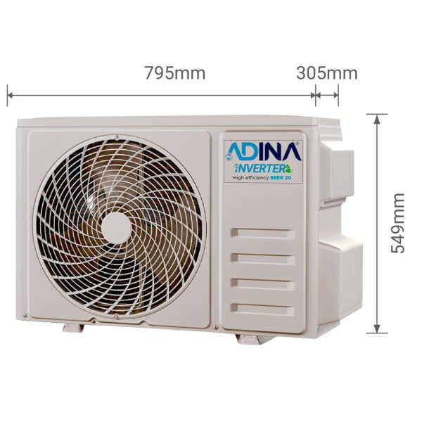 ADINA 12000BTU INVERTER AIR CONDITIONER SEER 20 220V WITH WIFI | AMAX-T-1220W - Image 
