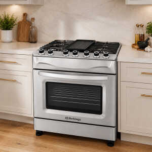BERKLAYS 30" STAINLESS STEEL 6 BURNERS GAS RANGE | BC8530G4SR.16 - Image 
