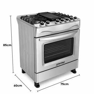 BERKLAYS 30" STAINLESS STEEL 6 BURNERS GAS RANGE | BC8530G4SR.16 - Image 