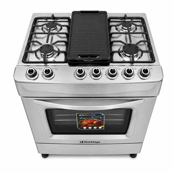 BERKLAYS 30" STAINLESS STEEL 6 BURNERS GAS RANGE | BC8530G4SR.16 - Image 
