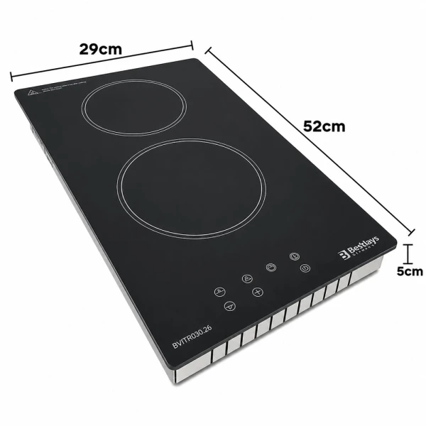BERKLAYS 2 BURNERS BUILT-IN CERAMIC HOB 230V COOKTOP | BVITRO30.26 - Image 