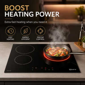 BERKLAYS 60CM BUILT IN COOKTOP CERAMIC HOB 3 COOKZONES 230V | BVITRO60703Z.26 - Image 
