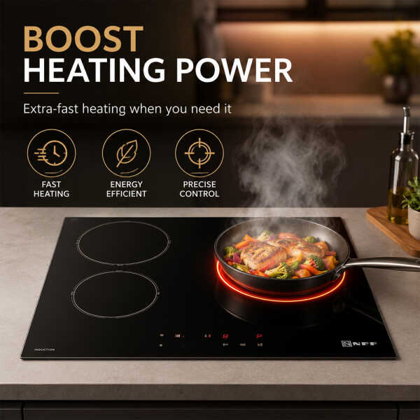 BERKLAYS 60CM BUILT IN COOKTOP CERAMIC HOB 3 COOKZONES 230V | BVITRO60703Z.26 - Image 
