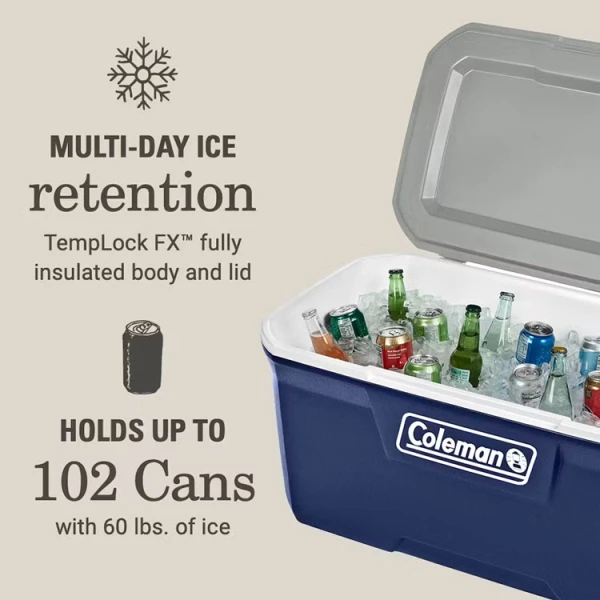 COLEMAN CLASSIC SERIES™ 120QT/113L COOLER TWILIGHT BLUE | CN2179172 - Image 