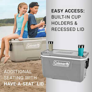 COLEMAN CLASSIC SERIES™ 70QT/66L COOLER ROCK GREY | CN3000006574 - Image 