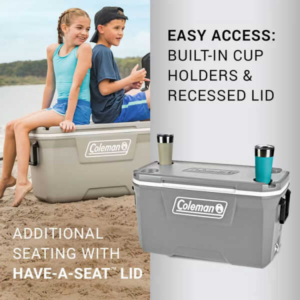 COLEMAN CLASSIC SERIES™ 70QT/66L COOLER ROCK GREY | CN3000006574 - Image 