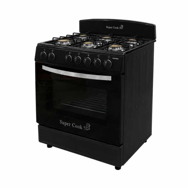 SUPER COOK CAYENNE 6-BURNERS GAS RANGE BLACK | CNT-10880-BLACK - Image 