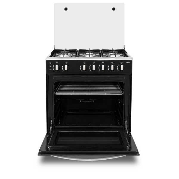 SUPER COOK PARIS 30" 6 BURNER GASRANGE W/ELECTRIC IGNITION BLACK | CNT-PARIS/BLACK - Image 
