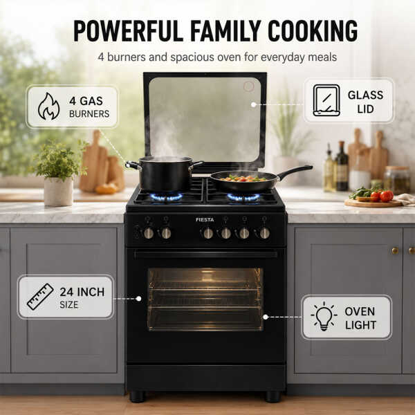 FIESTA GASRANGE 24" TURKEY BLACK | FF6402GBZB - Image 