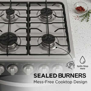FRIGIDAIRE 20" 4 BURNER GAS RANGE W/ ELECTRIC IGNITION BLACK | FKGN20C3MYB - Image 