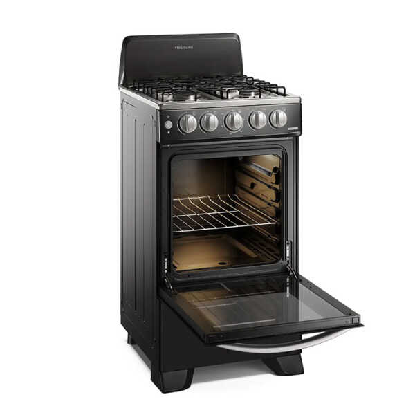 FRIGIDAIRE 20" 4 BURNER GAS RANGE W/ ELECTRIC IGNITION BLACK | FKGN20C3MYB - Image 