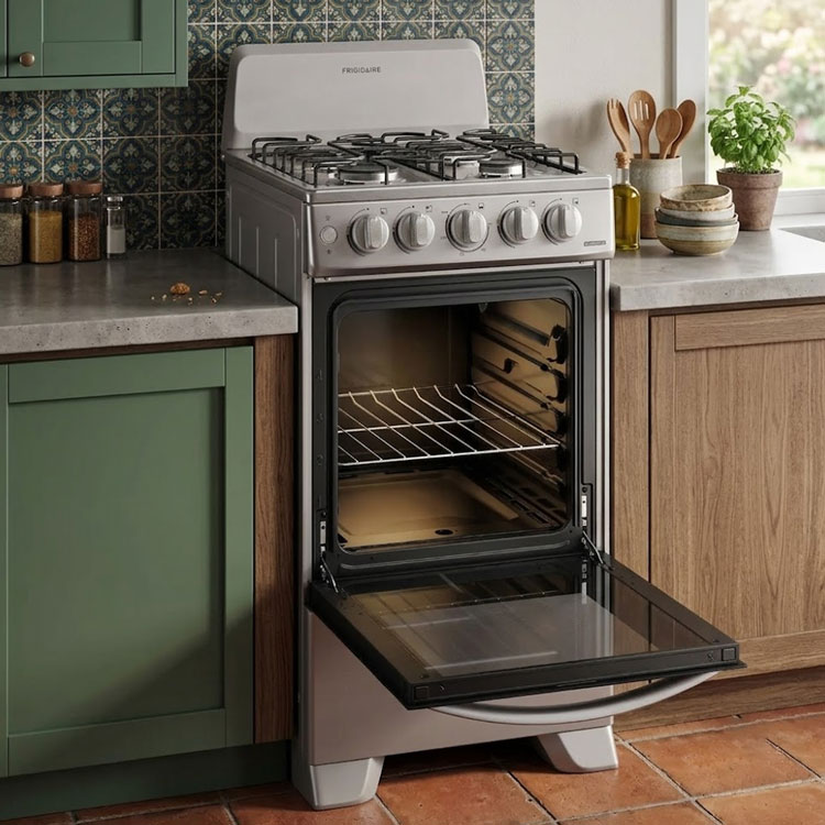 Frigidaire 20 inch gas range open oven kitchen