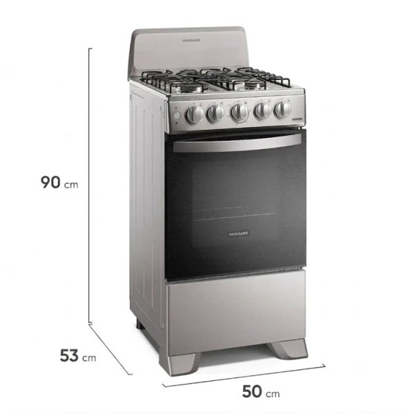 FRIGIDAIRE 20" 4 BURNER GAS RANGE W/ ELECTRIC IGNITION SILVER | FKGN20C3MYG - Image 