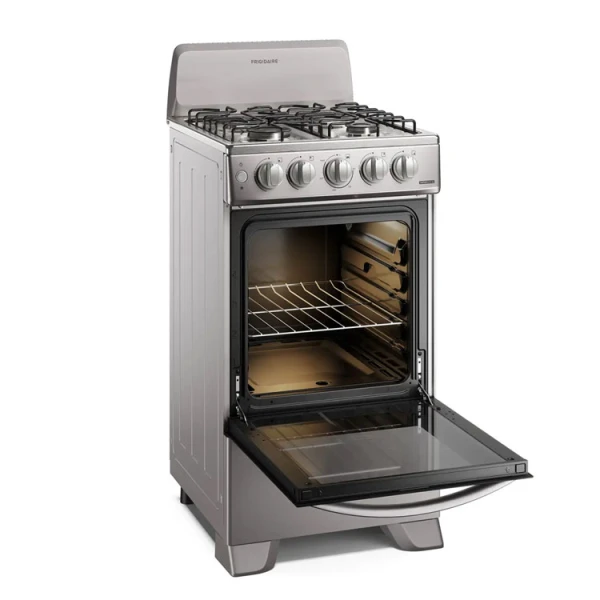 FRIGIDAIRE 20" 4 BURNER GAS RANGE W/ ELECTRIC IGNITION SILVER | FKGN20C3MYG - Image 