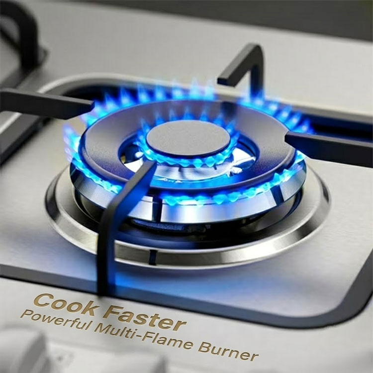 Powerful multi flame gas burner cook faster 