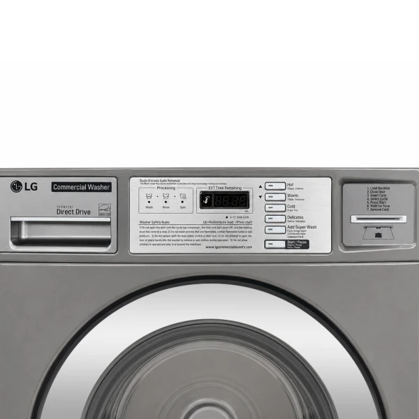 LG 3.7 CU.FT COMMERCIAL STANDARD CAPACITY FRONT LOAD WASHER COIN WITH IMPELLER GREY | GCWF1069CD3 - Image 