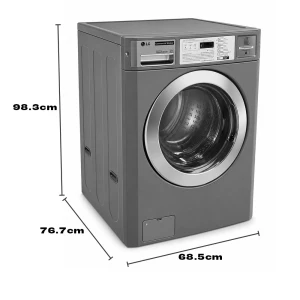 LG 3.7 CU.FT COMMERCIAL STANDARD CAPACITY FRONT LOAD WASHER COIN WITH IMPELLER GREY | GCWF1069CD3 - Image 