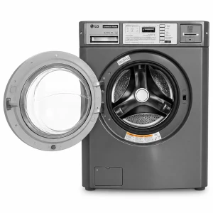 LG 3.7 CU.FT COMMERCIAL STANDARD CAPACITY FRONT LOAD WASHER COIN WITH IMPELLER GREY | GCWF1069CD3 - Image 