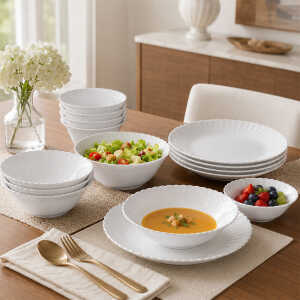 GIBSON HOME 12PCS DINNERWARE SET WHITE | GI127232-12 - Image 