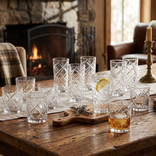 GIBSON 16 PCS GLASSWARE SET (8X 399ML GLASSES | 8X 473ML GLASSES) | GI141409-16 - Image 