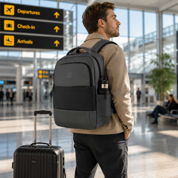 KLIPXTREME 15.6" LAPTOP BACKPACK CARRYON STRAP WATE | KNB-896GR - Image 
